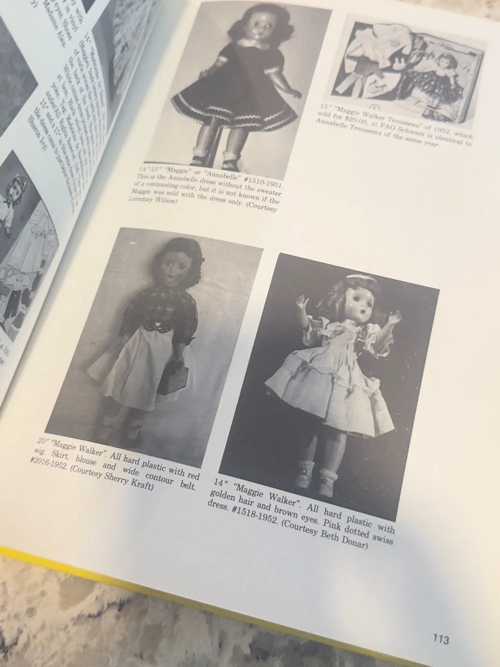 Madame Alexander Bright Yellow Collector's Dolls Book